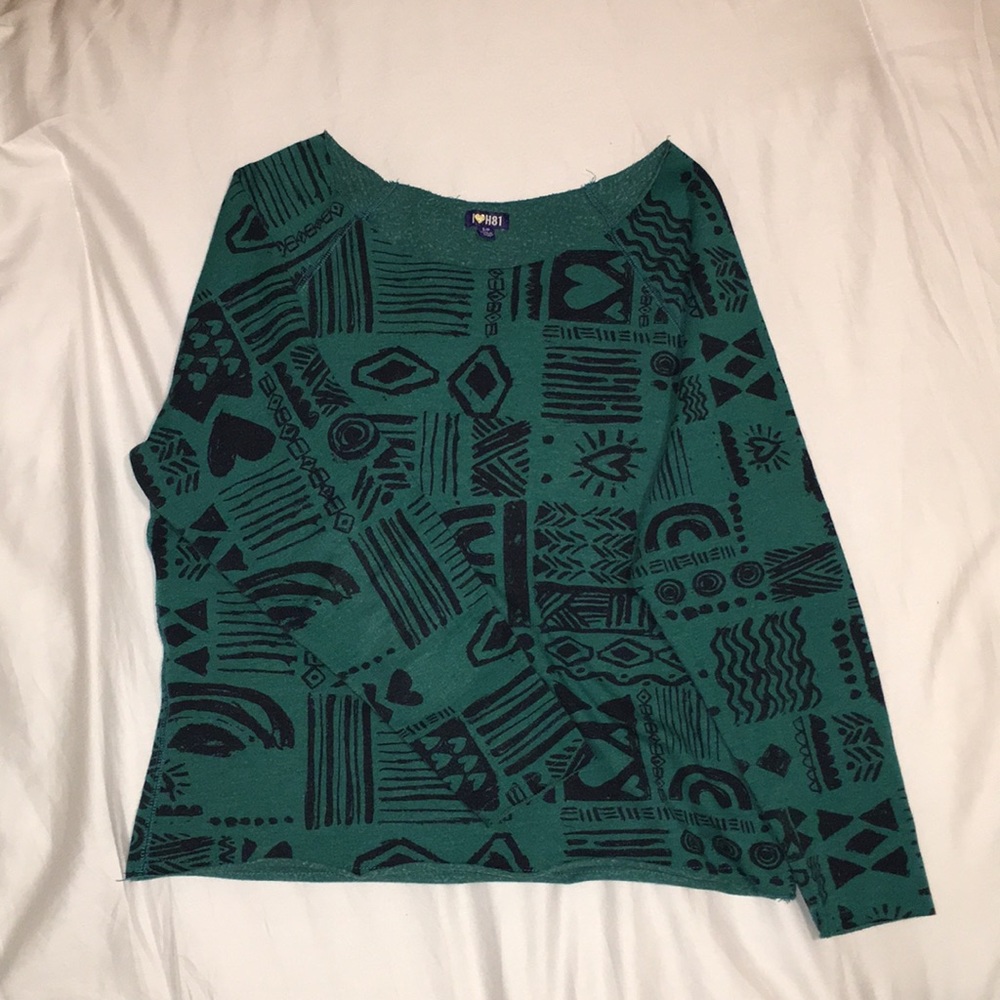 I🖤H81 by Forever21 sweater with tribal pattern